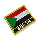 BP0423N-001 Bandeira Sudão Patch Bordado 7,5x6,3cm BP0423N-001 Bandeira Sudão Patch Bordado 7,5x6,3cm