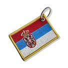 BP0425-001 Bandeira Sérvia Patch Bordado 5,7x3,8cm