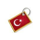 BP0428-011 Bandeira Turquia Patch Bordado 5,7x3,8cm