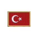 BP0428-011 Bandeira Turquia Patch Bordado 5,7x3,8cm