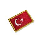 BP0428-011 Bandeira Turquia Patch Bordado 5,7x3,8cm