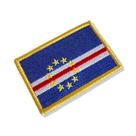 BP0434-001 Bandeira Cabo Verde Bordada 7,5x5cm