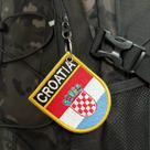 BP0436E-001 Bandeira Croácia Patch Bordado 6,8x8,0cm