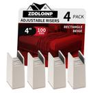 Braçadeira ajustável Bed Risers ZDDLOINP, 4 polegadas de altura, 5000 libras, pacote com 4