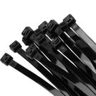 Braçadeira com zíper 30 cm preta, resistente, 80 unidades, 13 kg, tração