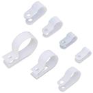 Braçadeira de cabo Rustark 250 unidades de nylon branco tipo R, 7 tamanhos