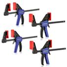 Braçadeiras de barra WORKPRO 6 Mini para marcenaria, 50 libras, carga, pacote com 4