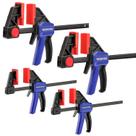 Braçadeiras de barra WORKPRO Mini para marcenaria, 4 peças, carga de 150 libras