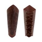 Braçadeiras de Couro Medieval Viking Steampunk Marrom