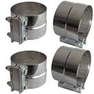 Braçadeiras de escape Band Clamp Lap Joint 5 polegadas de aço inoxidável 4 unidades