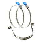 Braçadeiras de mangueira Saffire 91-114 mm ajustáveis com suporte rígido em U (4)