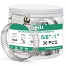 Braçadeiras de mangueira Worm Gear OURU de aço inoxidável 16-25 mm (30 unidades)
