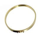 Bracelete 18 k 10 Gramas 6 mm Trava de Segurança Oco Polido Bracelete 18 k 10 Gramas 6 mm Trava de Segurança Oco Polido