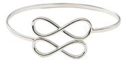 Bracelete Aberto Fio Quadrado Infinito Prata 925 1,5mm