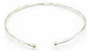 Bracelete Aberto Fio Torcido Com Detalhe Bolinha Casual 2mm