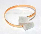 Bracelete Ajustável Dourado de Selenita Natural - 05 Unidades para Revenda Bracelete Ajustável Dourado de Selenita Natural - 05 Unidades para Revenda