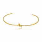 Bracelete aro com nó banhado a ouro 18k