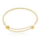 Bracelete aro entrelaçado banhado a ouro 18k