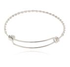 Bracelete Aro entrelaçado banhado a ródio branco