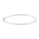 Bracelete aro liso banhado a ródio