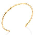Bracelete banhado ouro 3x 24k 18k e 22k feminino pulseira rommanel duplo entrelaçado liso e torcido 552078