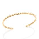 Bracelete banhado ouro 3x 24k 18k e 22k unissex pulseira aro torcido rommanel 552054 Bracelete banhado ouro 3x 24k 18k e 22k unissex pulseira aro torcido rommanel 552054