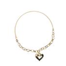 Bracelete Berloque Amendoa 4 Mm em ouro 19 Cm