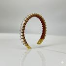 Bracelete boho colors - marrom - banhado a ouro