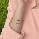Bracelete com Design Duplo Folheado a Ouro 18k