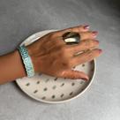 Bracelete Corrente Esmaltado Dourado COR:AZUL Bracelete Corrente Esmaltado Dourado COR:AZUL