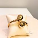 Bracelete curve bold banhado em ouro 18k