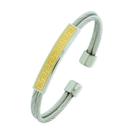 Bracelete de Aço Cabo Náutico Trabalhado Grego IPG 12mm 21cm Bracelete de Aço Cabo Náutico Trabalhado Grego IPG 12mm 21cm