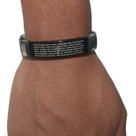 Bracelete de Aço Inox com Oração do Pai Nosso em Português - Pulseira Ajustável Bracelete de Aço Inox com Oração do Pai Nosso em Português - Pulseira Ajustável