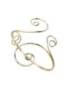 Bracelete de braço MakeMeChic dourado com espiral, cobre, tamanho único