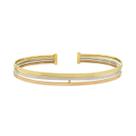 Bracelete De Ouro 18k Feminina Pulseira Tricolor