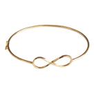 Bracelete do infinito 18 kilates 5 Gramas 2 mm Oco Polido liso Trava de Segurança com Fecho resistente Bracelete do infinito 18 kilates 5 Gramas 2 mm Oco Polido liso Trava de Segurança com Fecho resistente