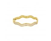 Bracelete Elegante Onda Dourada com Resina