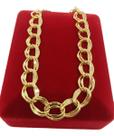 Bracelete Elo Dupla 8mm Banhada a Ouro Ouro Joias Nobre