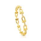 Bracelete Elos em U - Banhado em Ouro e Prata