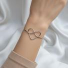 Bracelete em Aço Inox Coração