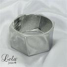 Bracelete em bijuteria maxi hexagonal prata Bracelete em bijuteria maxi hexagonal prata