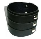 Bracelete Em Couro - 3 Fivelas - Johnny Deep - Punk - Rock Bracelete Em Couro - 3 Fivelas - Johnny Deep - Punk - Rock