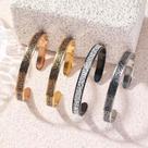 Bracelete Em Forma C Aço Inoxidável Não Enferruja Masculino Preto