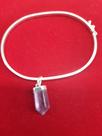 Bracelete em prata com pedra ametista