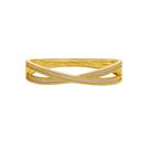 Bracelete em X com Zircônias - Banhado em Ouro 18k
