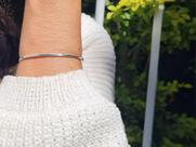 Bracelete Feminino Aro Fino De Prata 925 Legítima