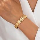 Bracelete Feminino Bracelete Banhado em Ouro 14k Acessório Moderno Minimalista Premium