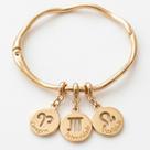 Bracelete Feminino com pingente de signo Áries Escorpião Sagitário Peixes Leão Libra