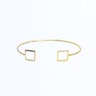 Bracelete Feminino Geométrico Dourado Regulável