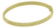 Bracelete Feminino Ouro 18k 750 Tranças 5 Mm Maciço 17 Cm